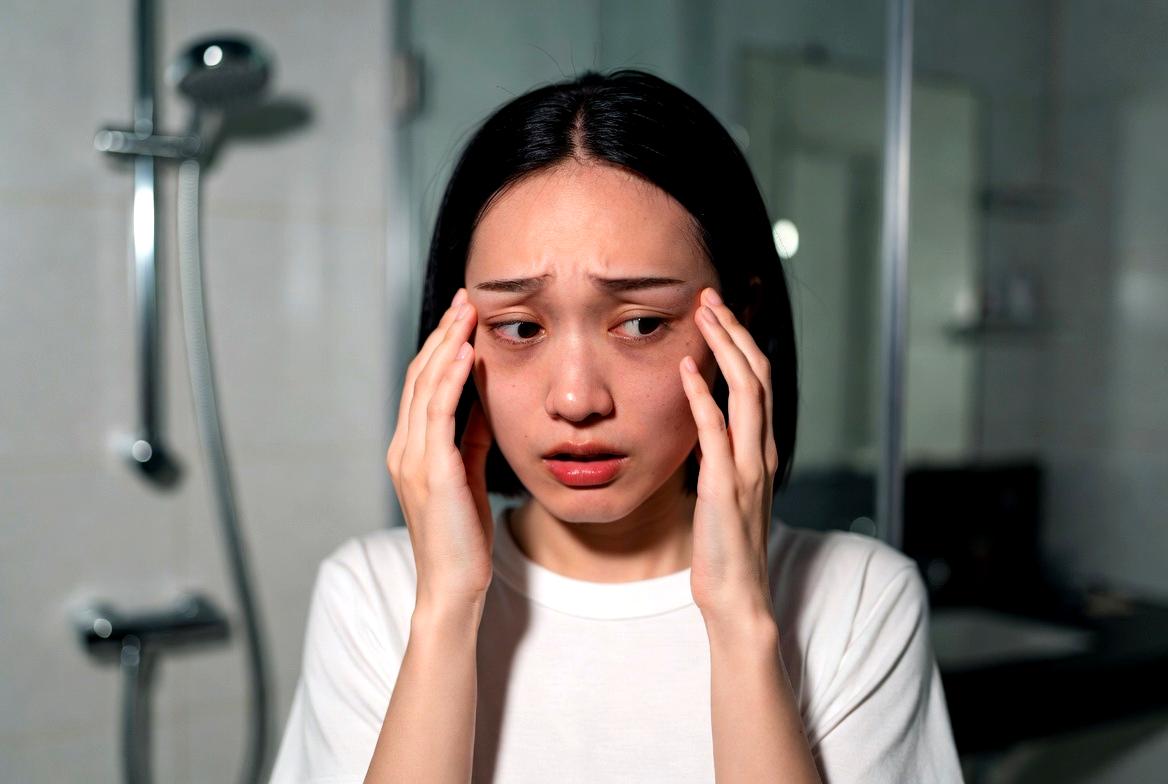 薄く繊細な目元の皮膚構造をイメージした美容解説ビジュアル