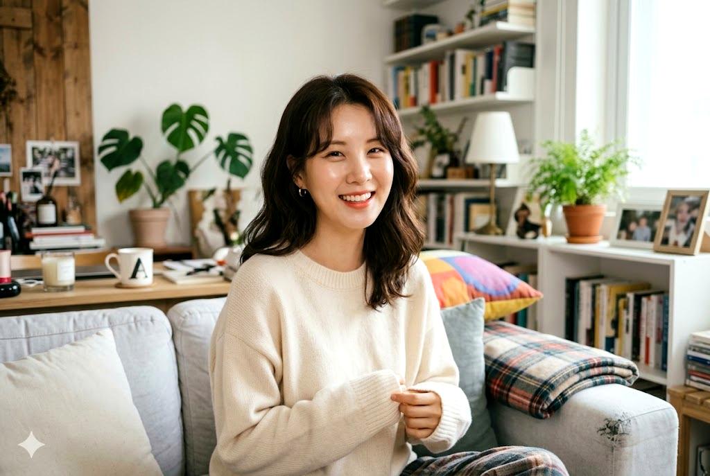 前向きな表情で若々しい印象へ変わる女性の顔