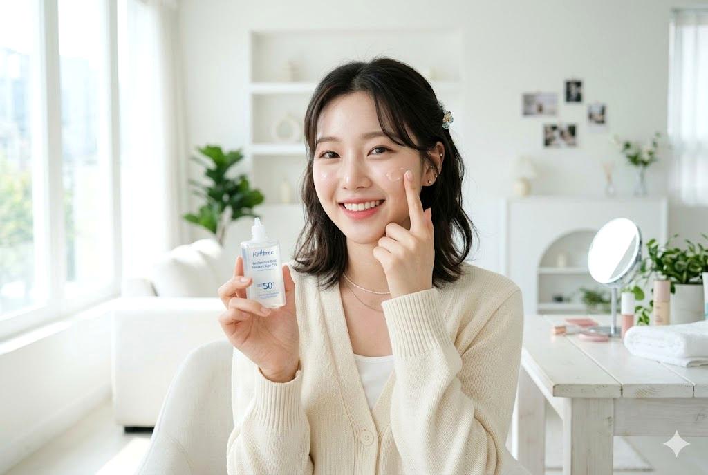明るく健康的な目元で微笑む大人の女性