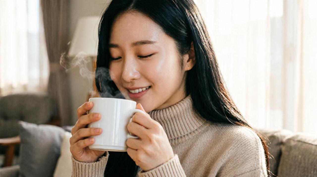 水分補給や栄養を意識して内側から美しさを育てる女性のイメージ