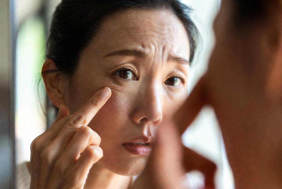 大人ニキビに悩み肌ケアを考える女性のイメージ