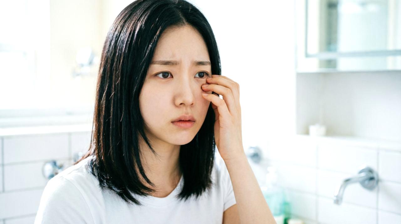 すっきりとしたクリアな目元の女性ポートレート