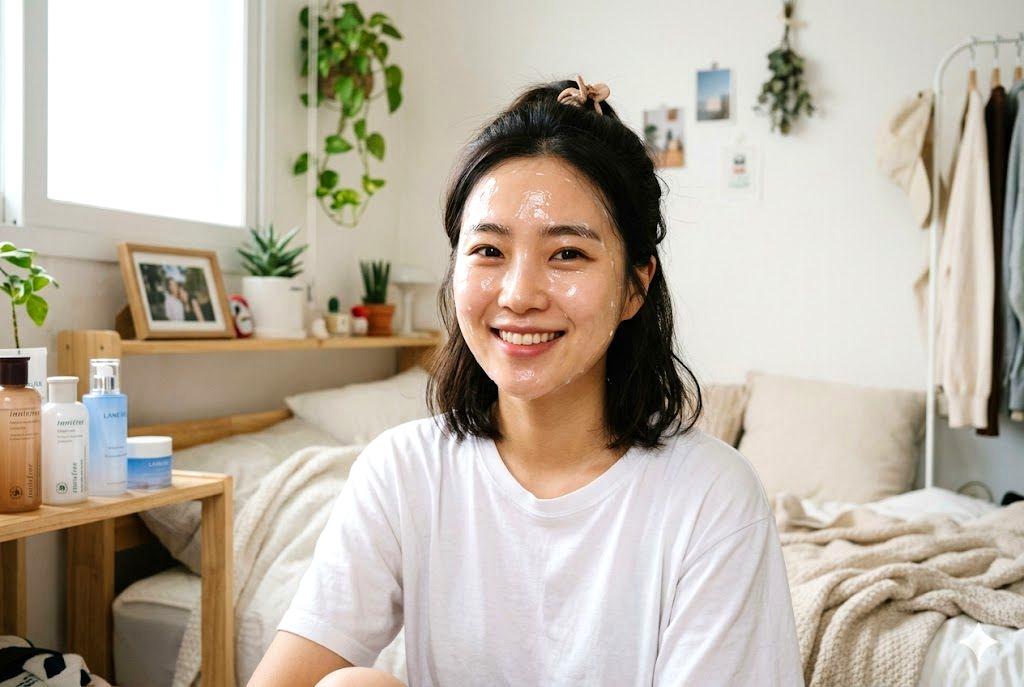 洗顔クリームの正しい時間帯ケアで潤いと清潔感のある肌を目指す女性