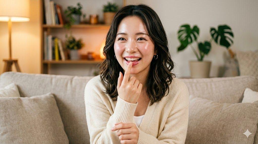 自然な血色感とツヤのある美しい唇