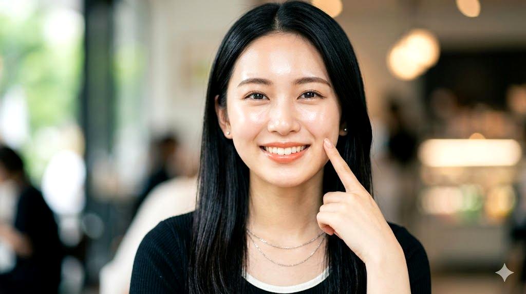 洗顔後の肌に水分を補給するスキンケアシーン