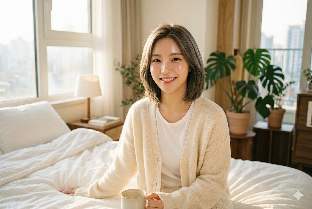 紫外線対策を続けて輝く肌を目指す女性のイメージ