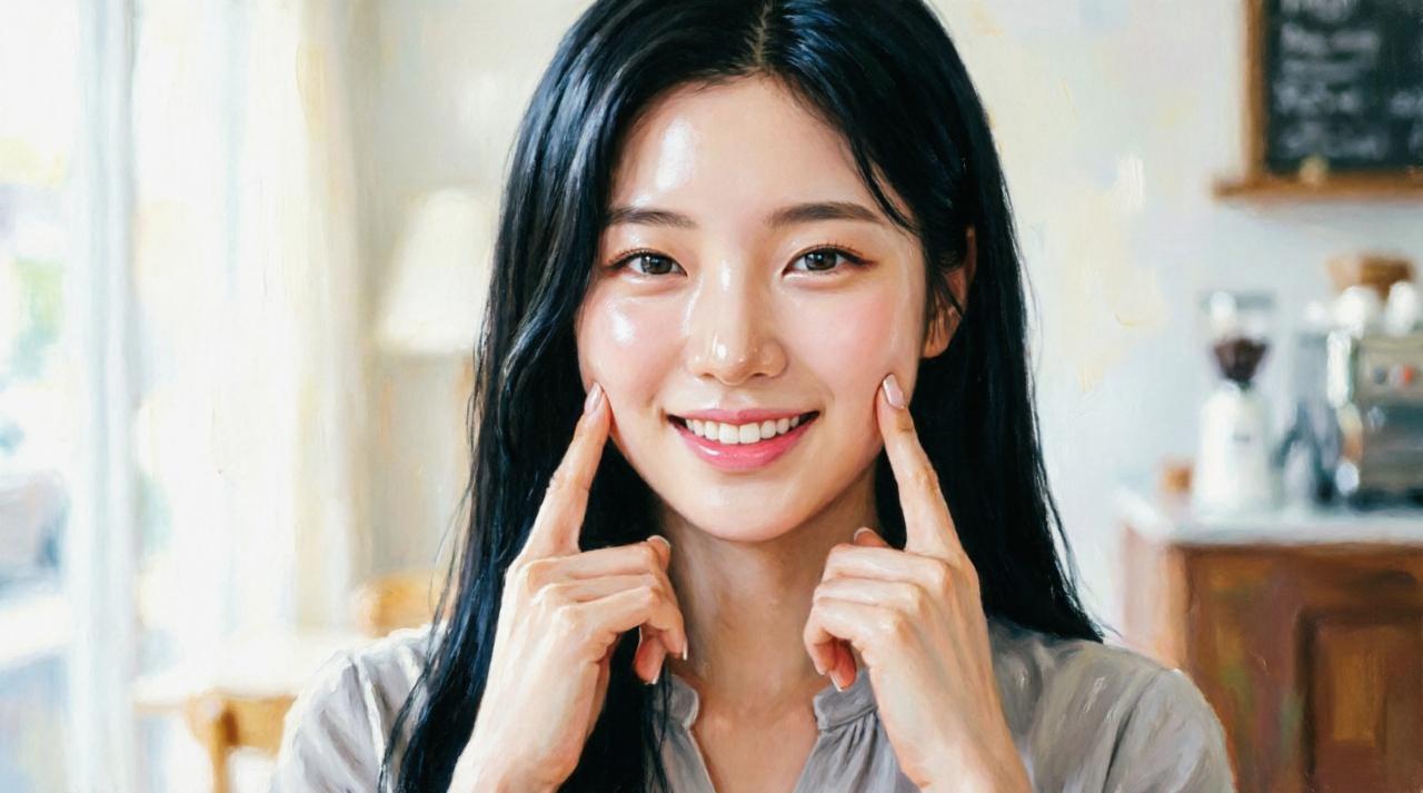 UVケアバームを丁寧に肌へ塗る女性の美容ケア