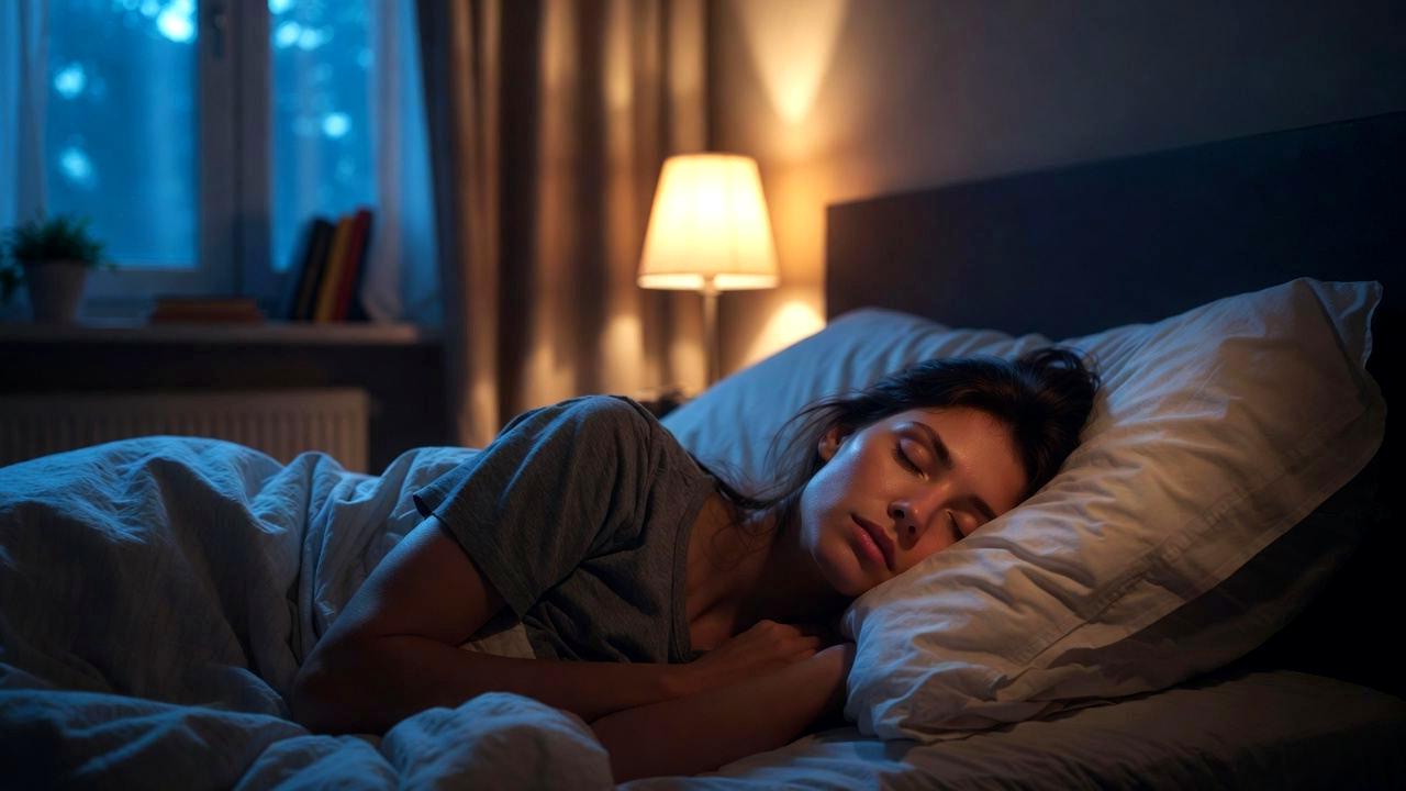 深夜の鏡に映るくすんでざらついた疲れ肌と、そばに置かれたクレイパックの写真