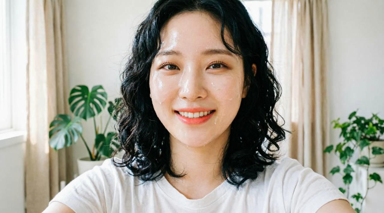 顔の乾燥に悩みながら正しい保湿と洗顔習慣を見直す大人の女性のイメージ