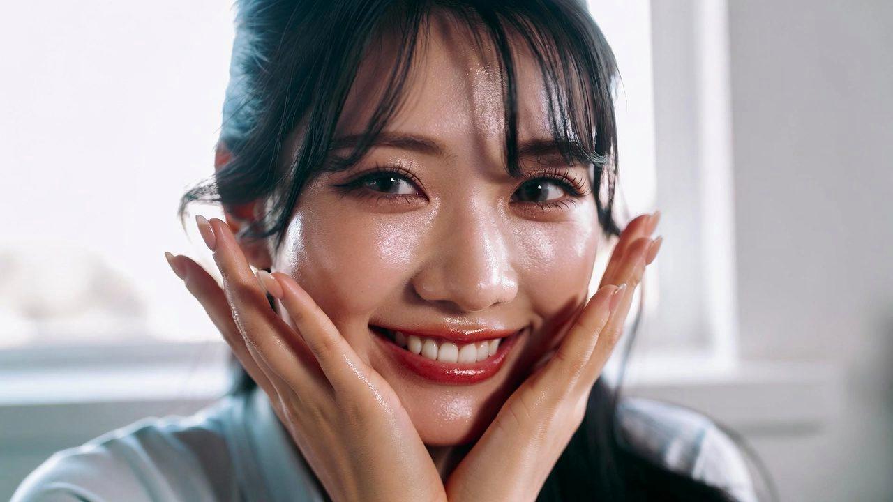 新鮮な食材で作られたカラフルな食卓と美しい手元