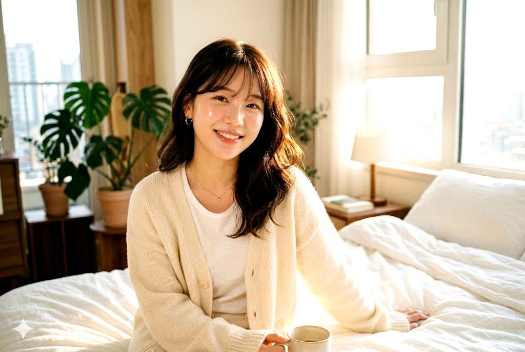 すっきりした脚で笑顔で立つ女性と、バスソルトの瓶のコラージュ