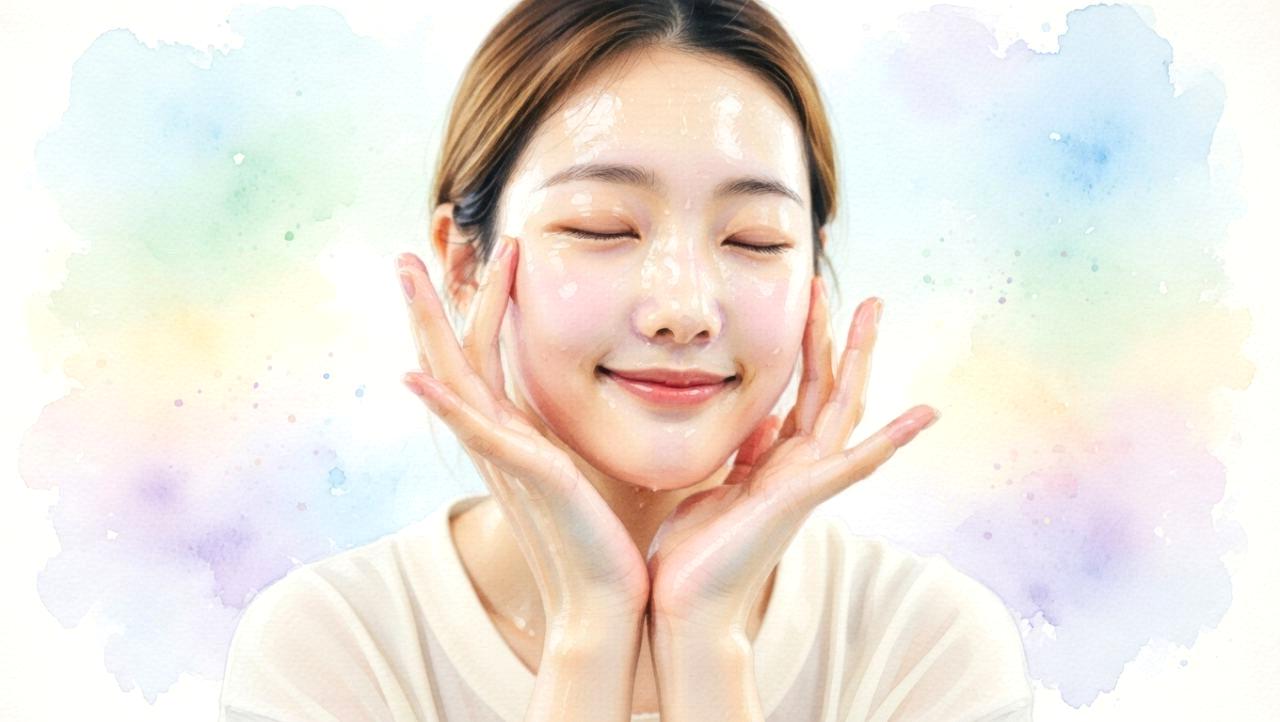 サウナ後に保湿ケアをする女性のイメージ