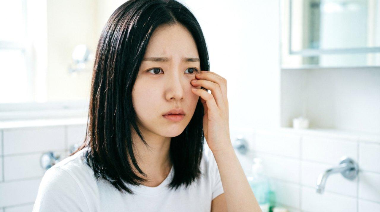 知らずに続けがちな目元への負担を表現したイメージ