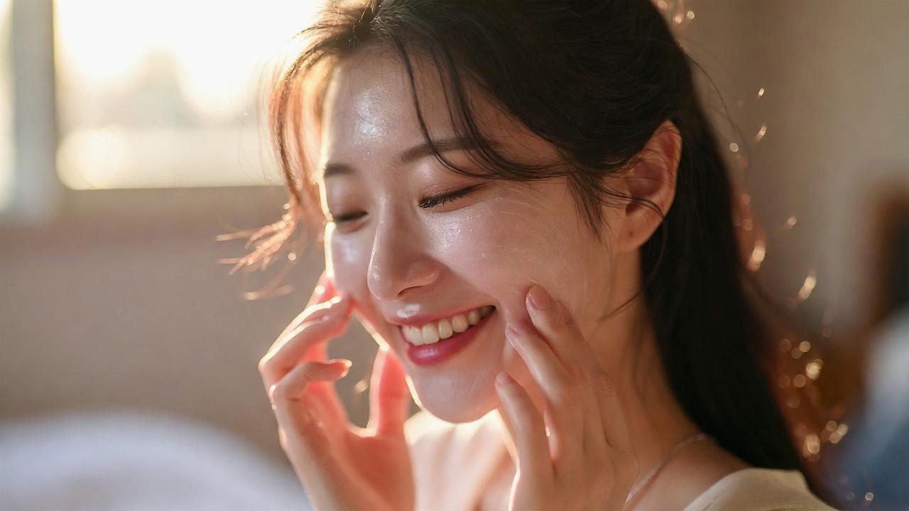夜のスキンケアで美容オイルを使うナイトルーティンのイメージ