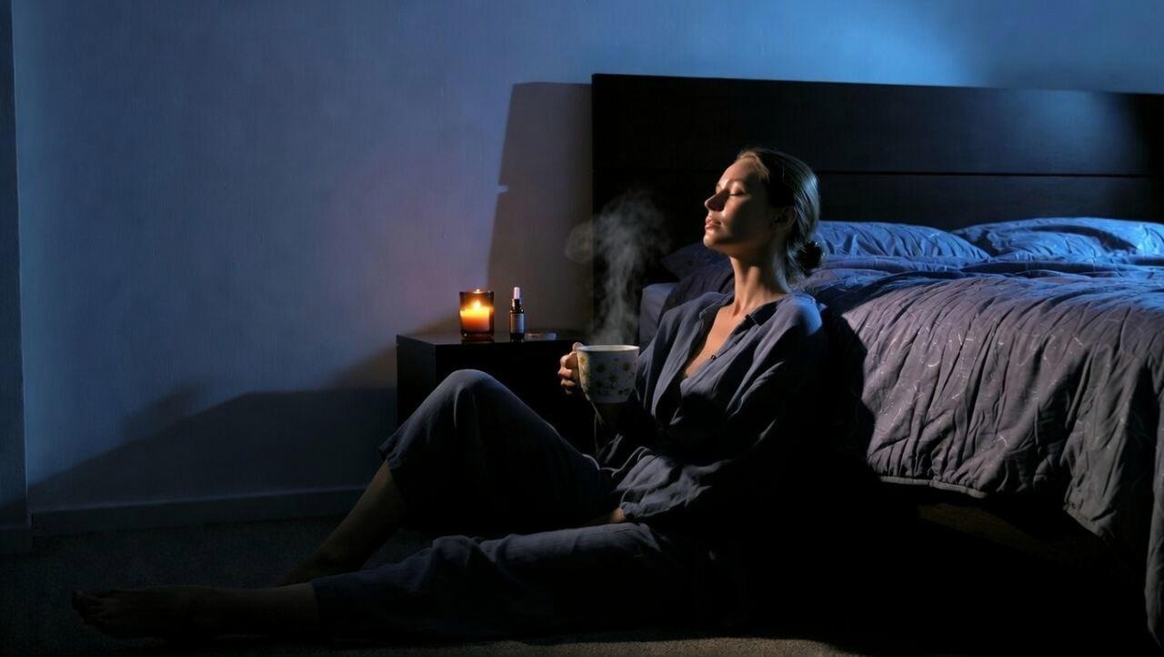 帰宅後の夜時間を丁寧に整える女性のナイトルーティンイメージ