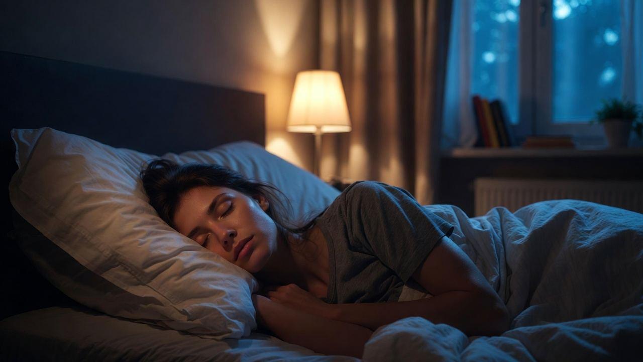 深夜のサウナ室で落ち着いて発汗しながら体の仕組みを理解する女性