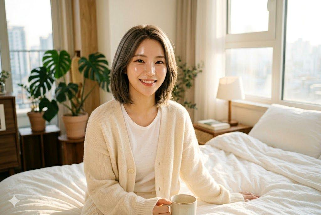夕方のくすみや乾燥を感じる肌に夜のケアを始める大人の女性