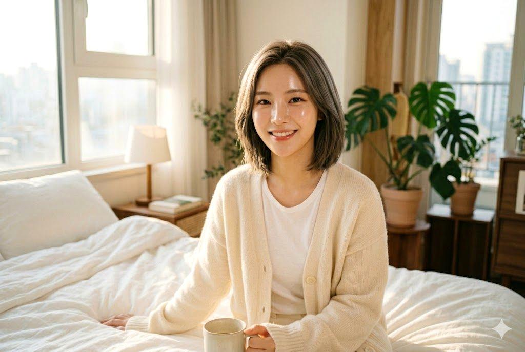 潤いに満ちたハリのある40代の肌をイメージした写真