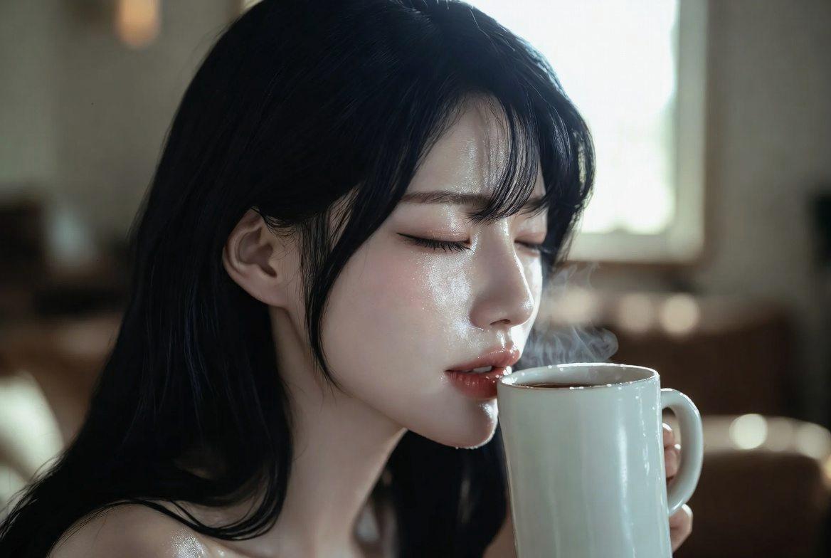 カモミールティーと美容サプリメントが並ぶテーブル
