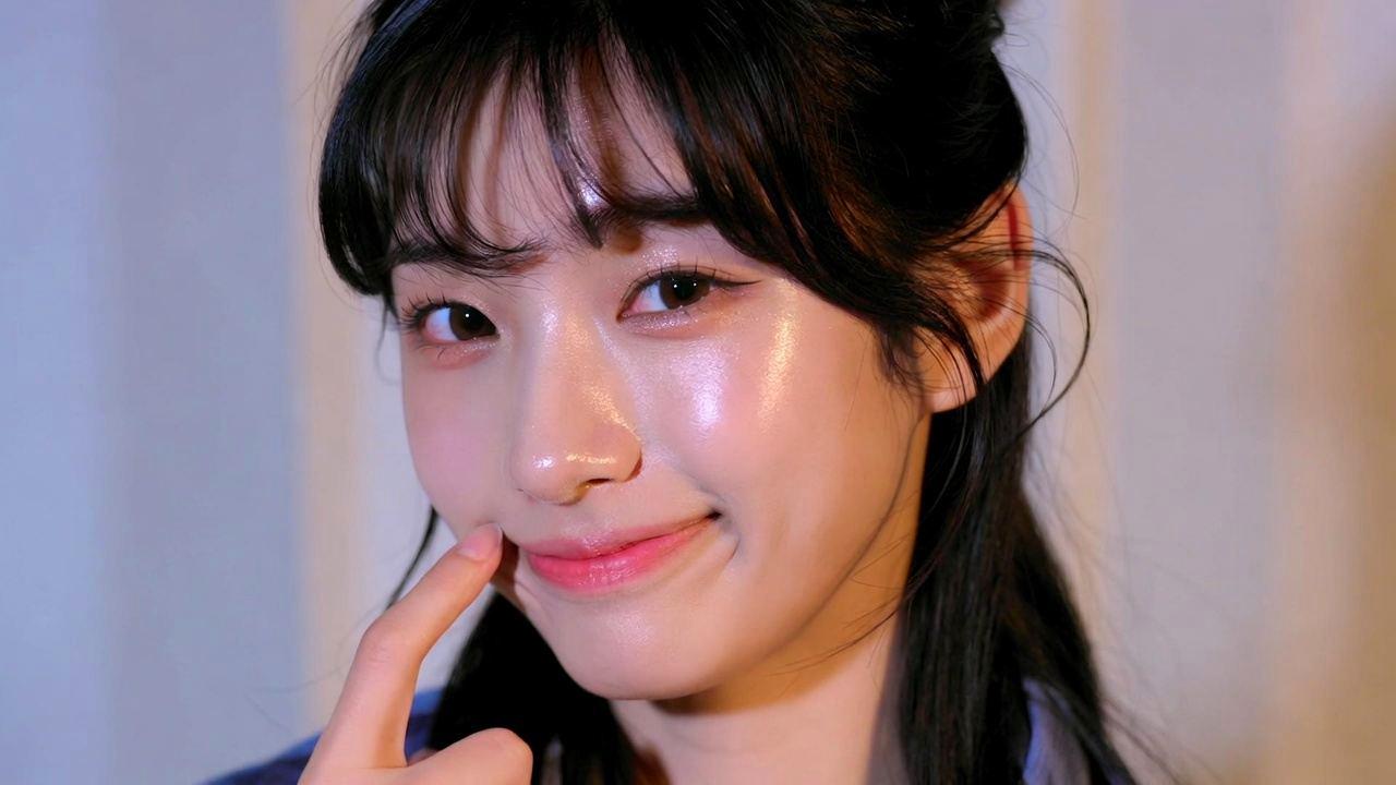 メイクで頬の黒ずみをカバーする女性のイメージ