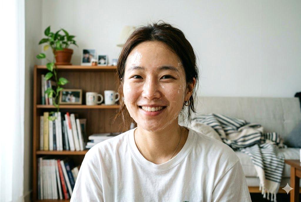 敏感肌を守りながらメイクを綺麗に落とすスキンケアイメージ