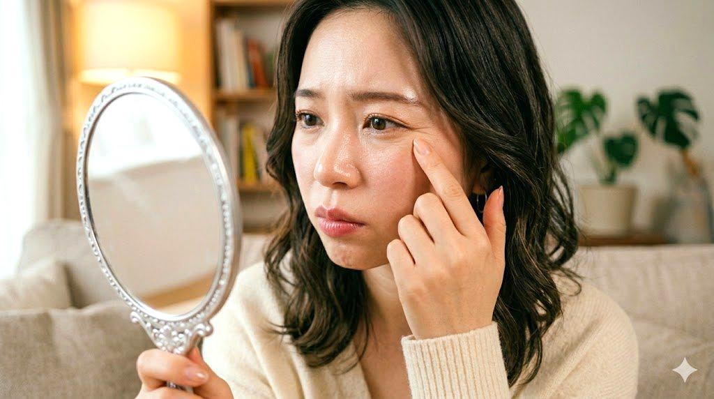 赤みや茶色いニキビ跡をケアして美しい肌を目指す女性のイメージ