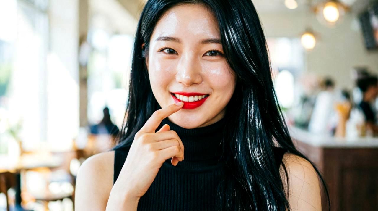 敏感肌の女性が日焼け止めを選ぶ様子