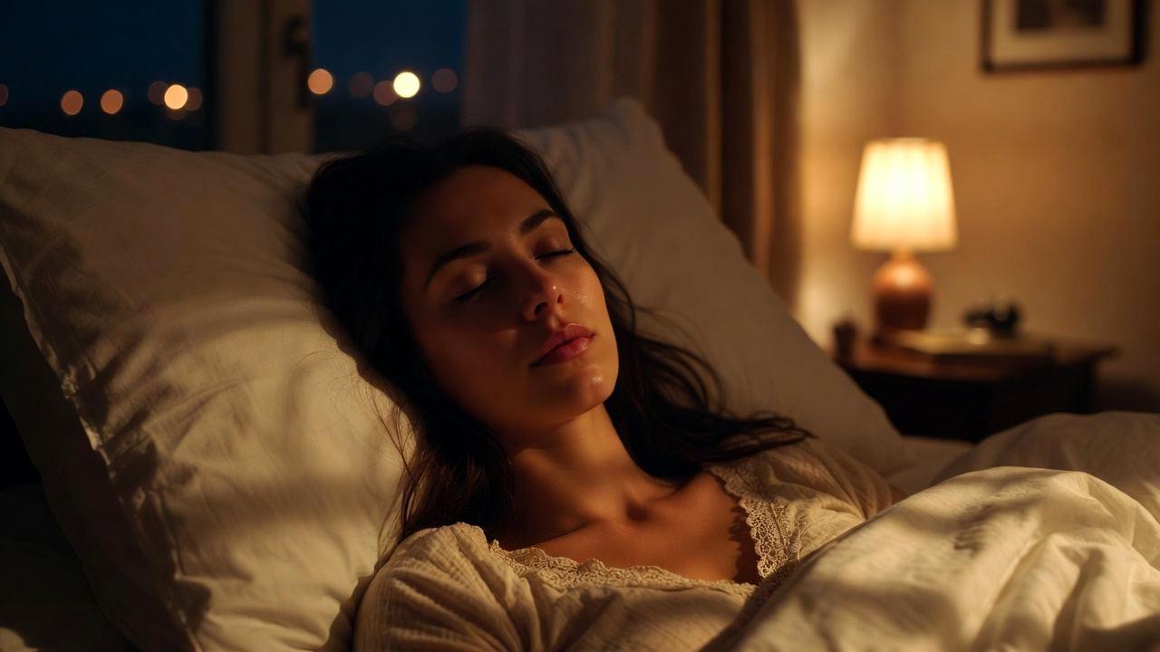 朝と夜の鏡の前で、優しくブラッシングする大人の女性の落ち着いた表情