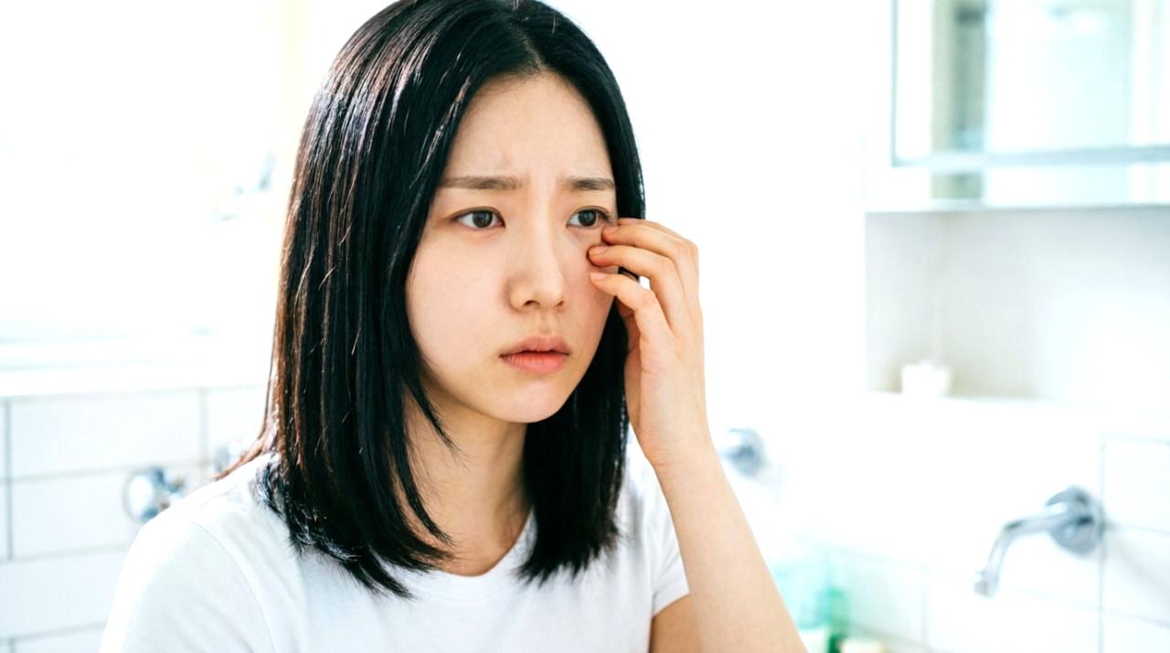朝の光の中でモーニングルーティンを行う爽やかな女性