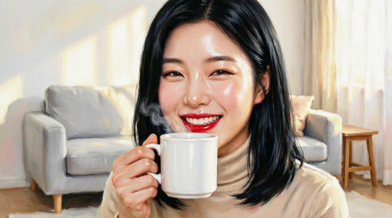 キッチンで美容に良いスムージーやドリンクを作っている女性のイメージ画像