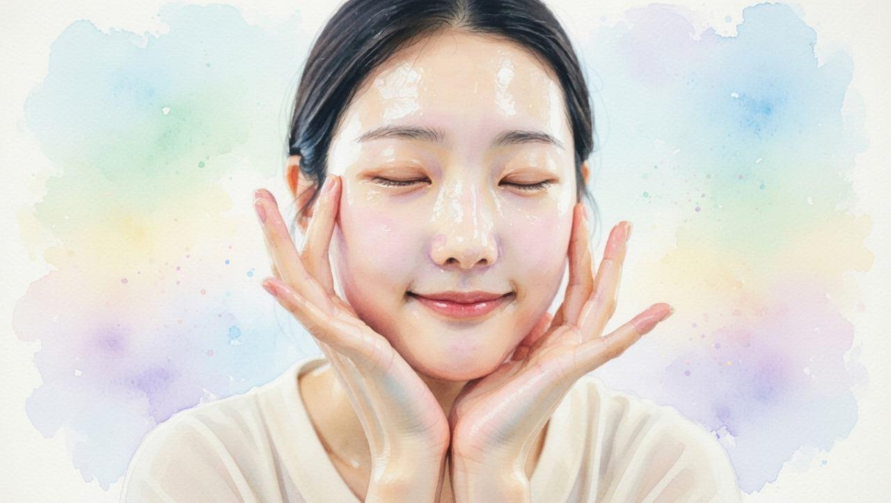 泥パックの正しい使い方を実演しているイメージ画像
