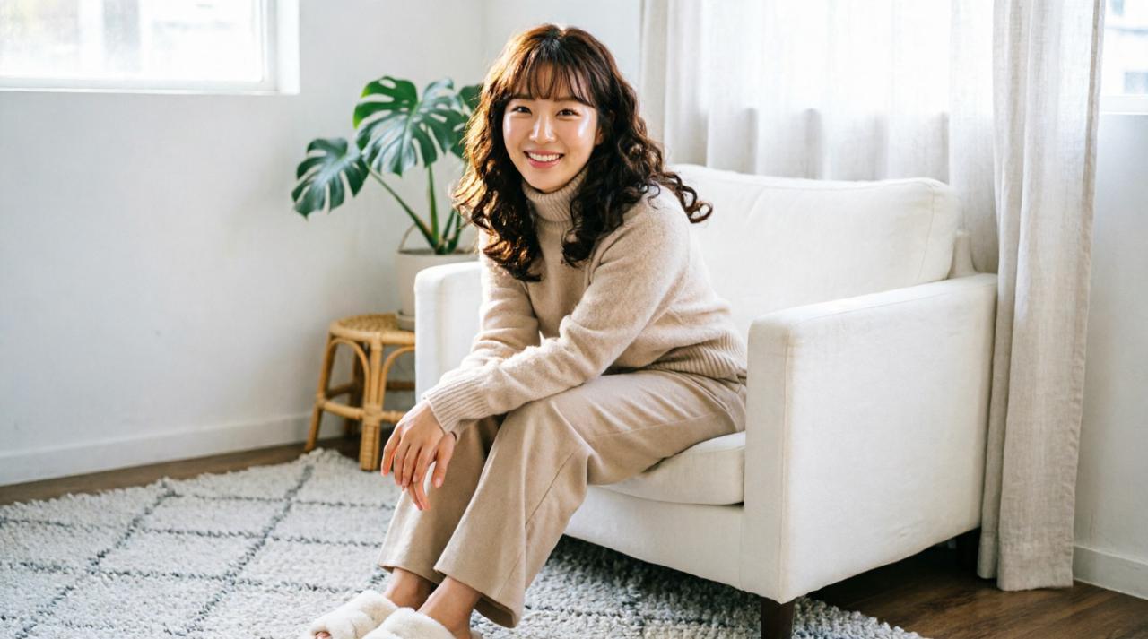 美しい笑顔で玄米を食べる大人の女性。内側からのエイジングケアを意識した健康的なライフスタイルを表現したアイキャッチ画像。