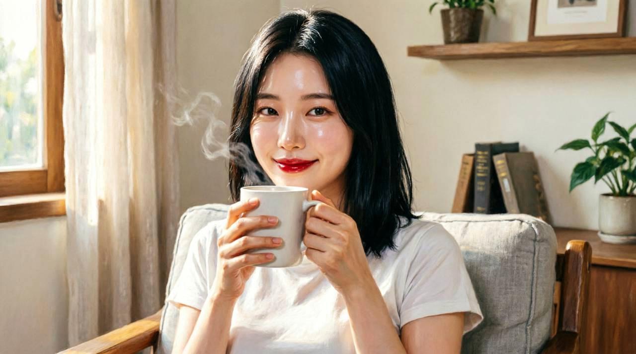 透明感のある美しい肌を目指す女性の美容イメージ