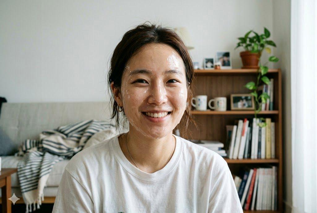 洗顔中に肌をこすりすぎて乾燥を招く様子を表したイメージ